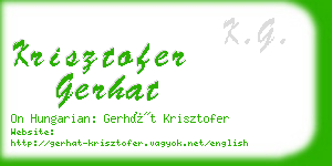 krisztofer gerhat business card